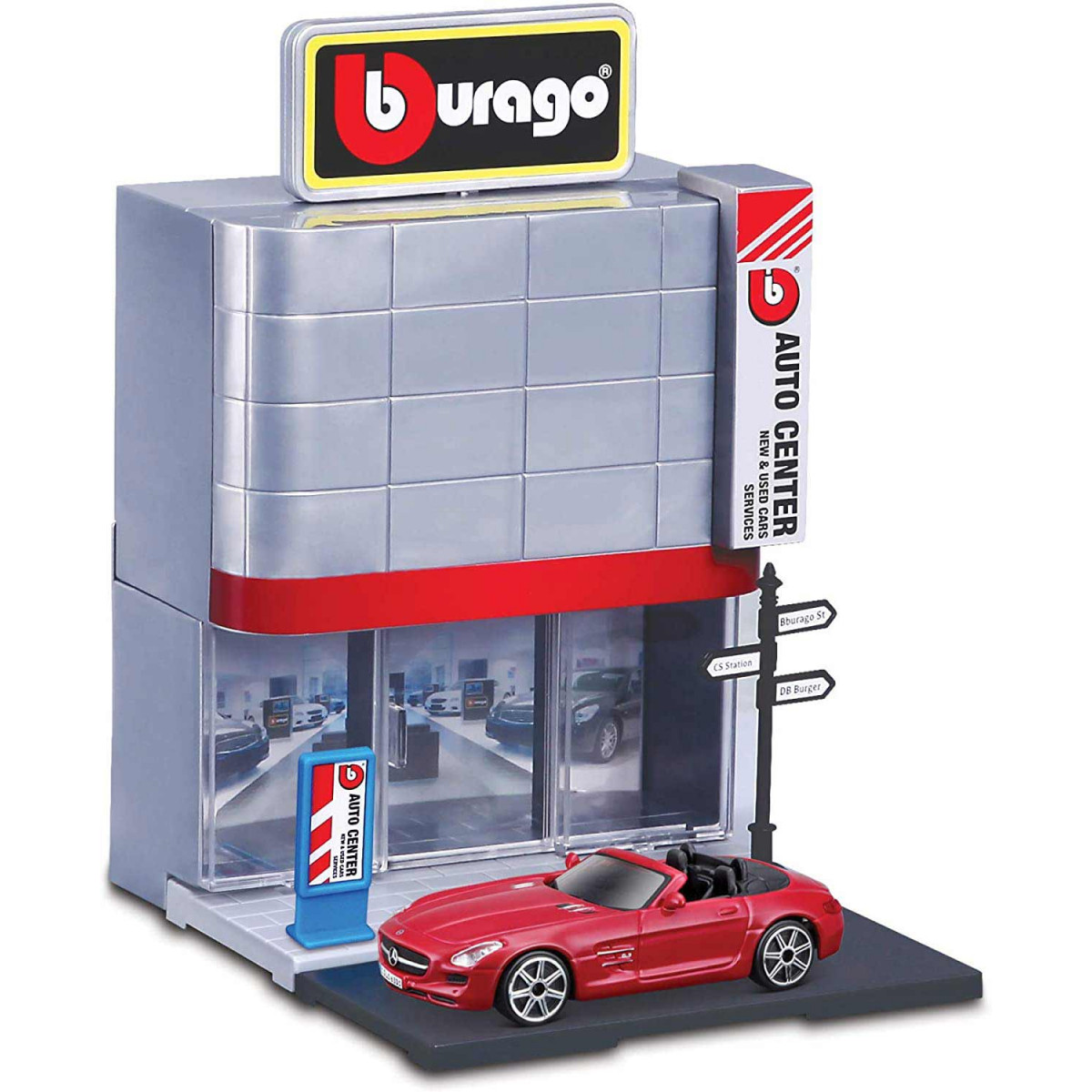 Burago Fire City postaja in vozilo 1:43 