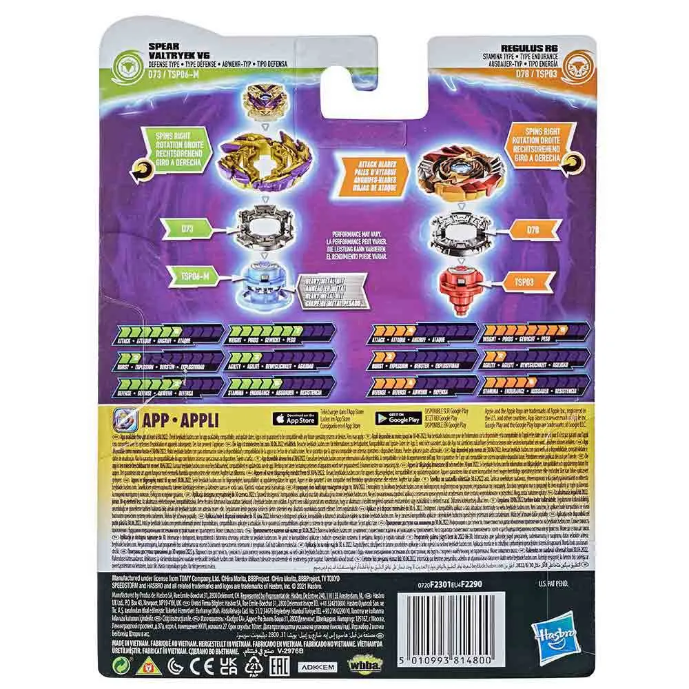 Beyblade Speedstorm dvojni set V6 & R6 