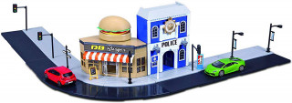 Burago Fire City Delux set z avtom 1:43 