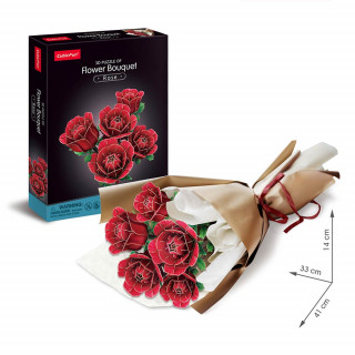 Cubicfun 3D puzle šopek rdečih vrtnic 