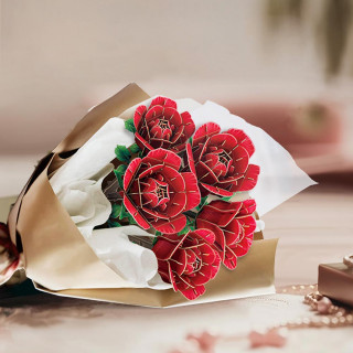 Cubicfun 3D puzle šopek rdečih vrtnic 