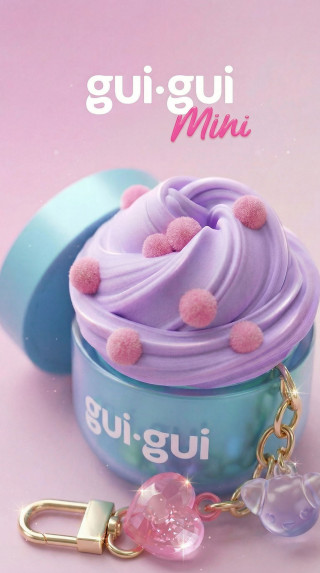 Gui-Gui mini slime v lončku z obeskom 