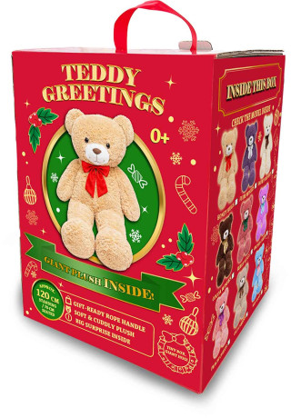 Teddy Greetings plišast medo 1,2m ast A 