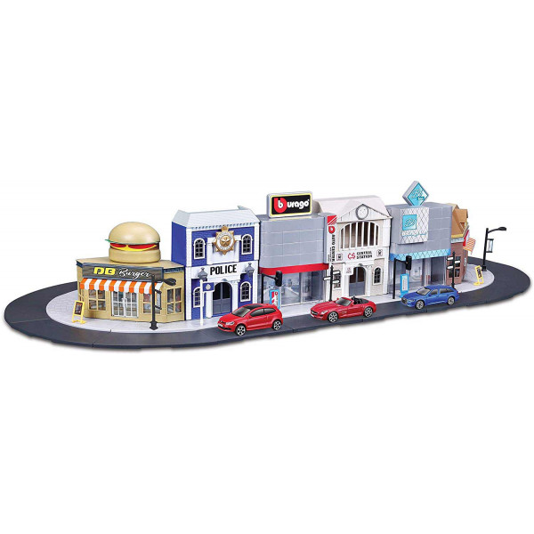 Burago Fire City postaja in vozilo 1:43 