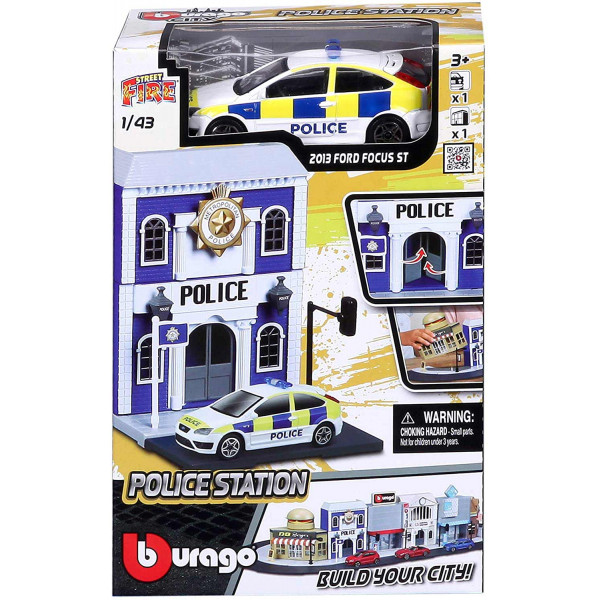 Burago Fire City postaja in vozilo 1:43 
