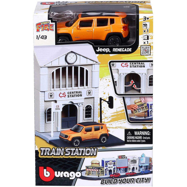 Burago Fire City postaja in vozilo 1:43 