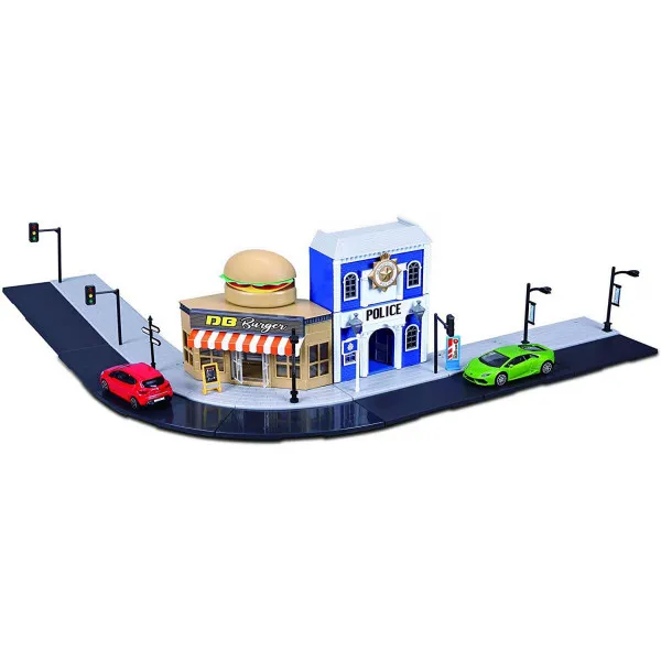 Burago Fire City Delux set z avtom 1:43 