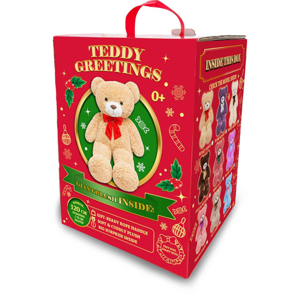 Teddy Greetings plišast medo 1,2m ast A 